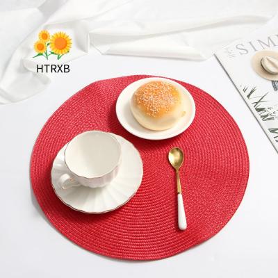 HTRXB 4ชิ้น/ชุดอุปกรณ์ทานอาหารเป็นมิตรกับสิ่งแวดล้อมหม้อต้มชาในครัวสานที่รองแก้วแผ่นรองถ้วยชาแผ่นรองจาน