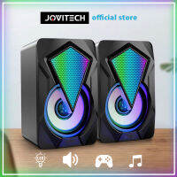 JOVITECH ลำโพงคู่ ลำโพงคอมพิวเตอร์ ลำโพงเกมมิ่ง ลำโพง2.5 นิ้ว ลำโพงเล่นเกมส์ ลำโพงดังๆ มีไฟ RGB 16 ล้านสี หัวเสียบ 2หัว ของแท้ 100% รับประกัน1ปี