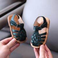 202112.5-19cm Brand Green Baby Sandals Pu Leather Closed Toe Sandals For Girls Soft Sole Sandals For Children Flats Shoes 0-6Year