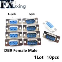 10PCS DB9 Female Male PCB Mount serial port Connector Solder Type D-Sub RS232 COM CONNECTORS 9pin socket 9p Adapter FOR PCB