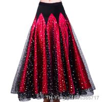 【hot】☢✹✣  Ladies Skirt Waltz Ballroom Practice dress women Half Sequin