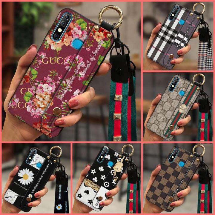 cute-durable-phone-case-for-infinix-x650b-hot8-8lite-spark4-kc8-cc7-camon12-waterproof-plaid-texture-small-daisies-tpu