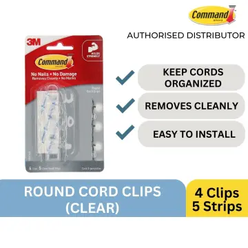 Command Clear Round Cord Clips