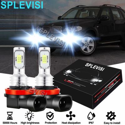 2x LED Foglight Bulbs 6000K สีขาว Fit สำหรับ BMW X5 E70 2006-2013 BMW 3 SERIES E92 E93 2006-2013 BMW E83 2003 2004 2005-2011