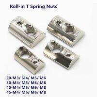 M3 M4 M5 M6 M8 Roll-In Kacang Slot T-nut Bola Setengah Bulat Elastisitas T Kacang Musim Semi untuk EU 2020 3030 4040 4545 Profil Aluminium