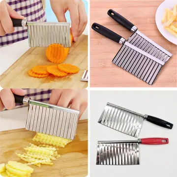 How to make potato crinkle french fries Cutter, crinkle cutter for waffle  fries