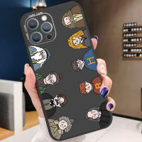 สำหรับ iPhone 13 Pro Max 12 11 XR XS 7 8 Plus SE 2020เคสโทรศัพท์การ์ตูนครอบครัว Harry Potter เลนส์กล้องป้องกันกรอบสี่เหลี่ยมขอบปก