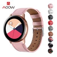 Tali Kulit Asli Pita Cetak Bunga 20/22Mm untuk Samsung Galaxy Watch4 40Mm 44Mm/Klasik 42Mm 46Mm Watch3 41Mm Aktif 2