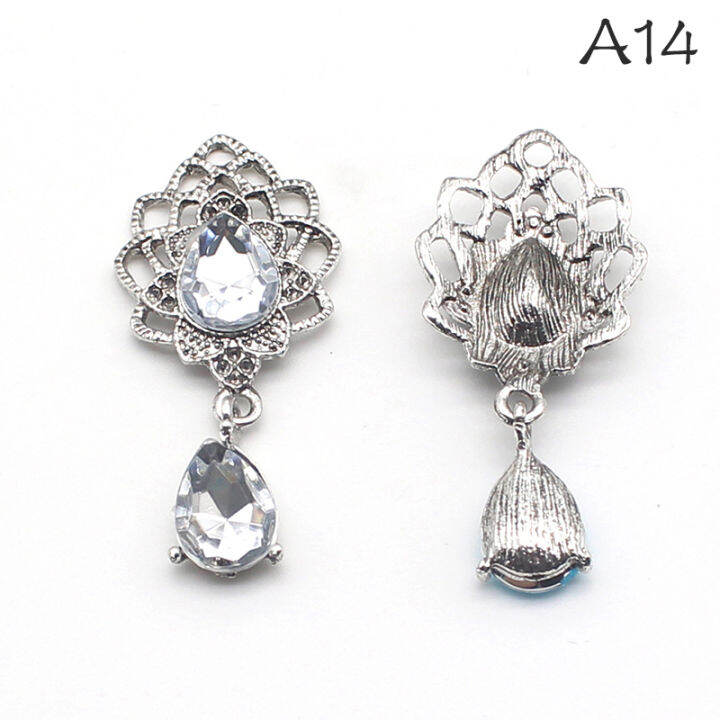 remai 24x52MM Alloy Resin Flat Back Pendant Buttons DIY Buttons