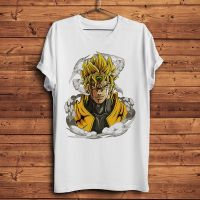 ราคาถูกเสื้อยืดแขนสั้นลําลอง พิมพ์ลาย JoJo Bizarre Adventure villain Dio Brando สีขาว สไตล์คลาสสิก สําหรับผู้ชาย LOohce20HGgnhf42S-5XL