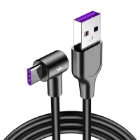 5A Super Fast Charging Tpe-C Elbow Data Cable สายจ่ายไฟแบบซิงโครนัสสำหรับ P10/P20/Mate9/10 Pro เกมมือถือ