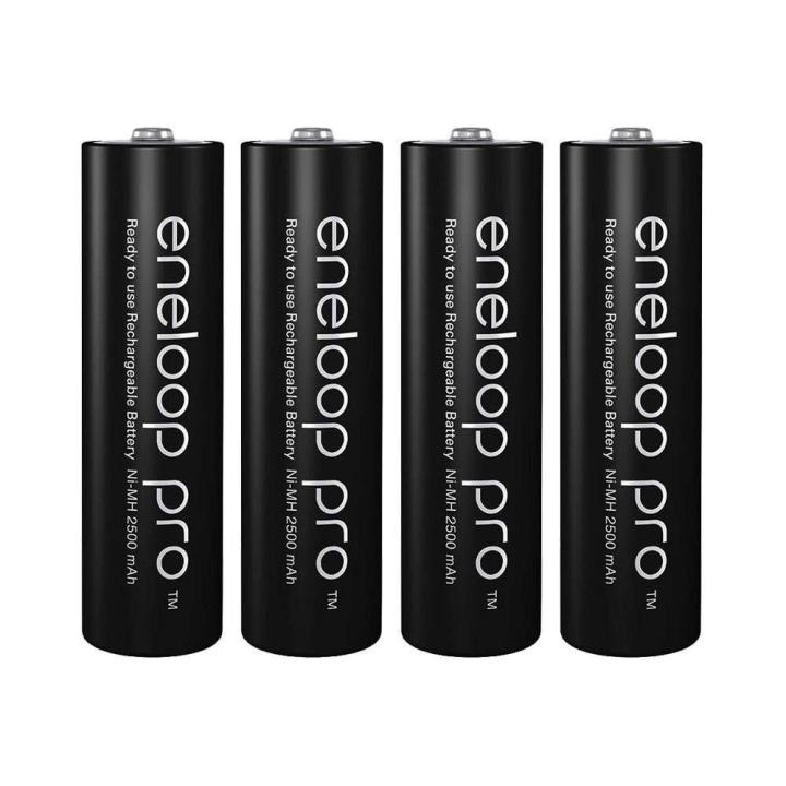 ถ่านชาร์จ-panasonic-eneloop-pro-2550-mah-rechargeable-battery-aa-x-4-black-สินค้าซื้อแล้วไม่รับคืนทุกกรณี