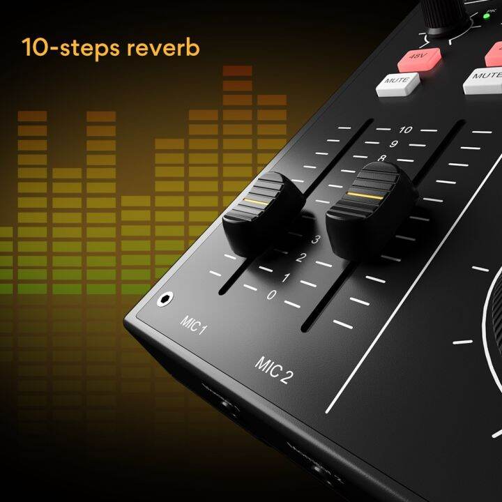 Maono AM100 Professional Audio Interface Sound Card Mixer Recording ...