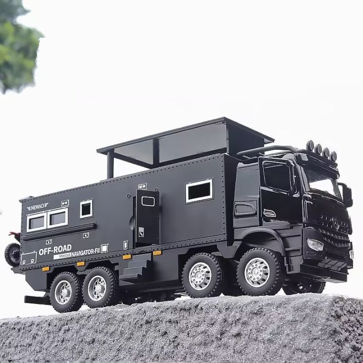 1-28-nomadisms-arocs-unimog-alloy-motorhome-touring-car-model-diecast-metal-off-road-rv-vehicles-model-sound-and-light-kids-gift