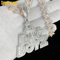 New CZ Letters Bag Boyz Pendant Necklace Iced Out Bling 5A Cubic Zircon Dollar Symbol Money Charm Fashion Hip Hop Men Jewelry