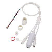 Waterproof POE Adapter Cable POE Splitter Cable with Audio 48V to 12V 1A IEEE802.3Af for IP Camera