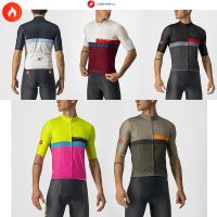 TOP☆ Castelli มาใหม่ เสื้อกีฬาแขนสั้น มีซิป ระบายอากาศ สําหรับผู้ชาย เหมาะกับการขี่รถจักรยาน PRO Jersey