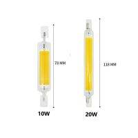 Dimmable R7S LED COB Light Bulbs Glass Tube Floodlight 78mm 118mm 10W 20W Cool/Warm/Natural White 220V 110V Replace Halogen Lamp