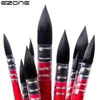 (Rui baoG) EZONE Art Brush แปรงทาสีปากกาสีน้ำแปรงไฮบริดไนลอนที่ใส่ปากกาไม้อุปกรณ์ศิลปะคุณภาพสูงขนาดแตกต่างกัน