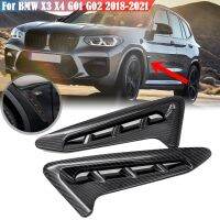 คลุมระบายอากาศแผ่นบังโคลนรถด้านหน้ารถยนต์2ชิ้นสำหรับ BMW X3 X4 G02 2018-2021ห่วงพ่วงลากรถฝาครอบช่องแอร์ปีกข้าง