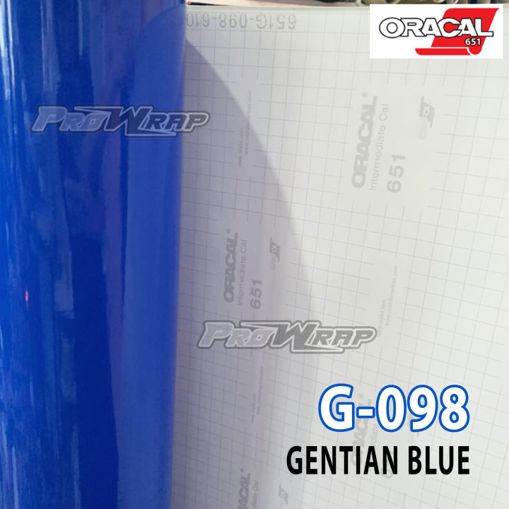 oracal-651-g098-สติ๊กเกอร์เงาสีน้ำเงินเข้ม-ติดรถยนต์-30cm-x126cm
