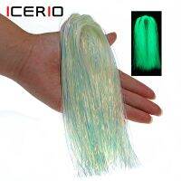 【cw】 ICERIO 2packs Holographic Mylar Flash Tinsel Synthetic Glowing Fly Tying Material for Fishing Assist Jigs 【hot】