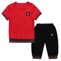 【Childrens Sets】2PC Clothing Boy Summer Fashion Sets Kids Baby Summer Casual Clothes Suit 3-8Y