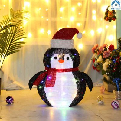 โคมไฟ LED ซานต้ารูปตุ๊กตาหิมะ IP65กันน้ำได้สำหรับตกแต่งงานปาร์ตี้คริสต์มาสไฟประกอบง่าย