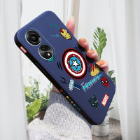 เคสโทรศัพท์สำหรับ OPPO A78 4G ซูเปอร์ฮีโร่ไอรอนแมนสไปเดอร์แมนกัปตันอเมริกันพิมพ์ลายด้านข้างดีไซน์แบบสี่เหลี่ยมเคสโทรศัพท์ขอบแบบน้ำปลอกซิลิโคนคลุมทั้งหมดเคสป้องกันทนแรงกระแทกกล้อง