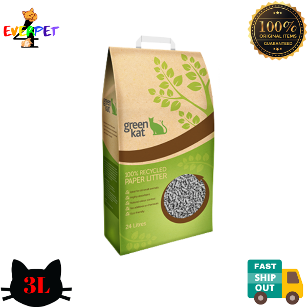 GREEN KAT 3L Recycled Paper Cat Litter Lazada