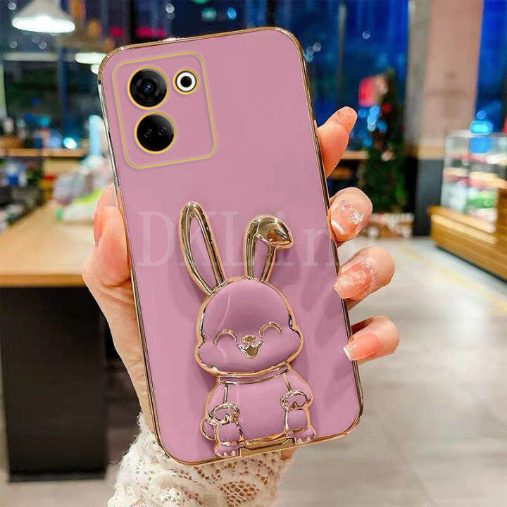 2023เคสโทรศัพท์สำหรับ-tecno-camon20-pro-แผ่นซิลิโคนสุดหรูปลอกอ่อน-tecno-camon-20-camon-20-pro-4g-5g-camon-20-premier-5g-พร้อมด้วยที่ใส่การ์ตูนรูปกระต่ายน่ารักฝาหลังกันกระแทก