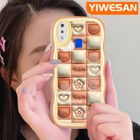 YIWESAN เคสสำหรับ VIVO เคส Y95 Y91i Y91ลายการ์ตูนหมี3D แบบดั้งเดิมเคสโทรศัพท์แบบใสขอบซิลิโคนกันกระแทกป้องกันเลนส์กล้องเคสนิ่มโปร่งใสสีสันสดใส