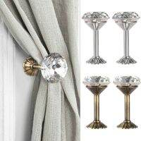 2PC Crystal Curtain Hooks Wall Mounted Drapery Tassel Tieback Home Bedroom Window Decoration Zinc Alloy Exquisite Curtain Holder