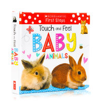 English original genuine touch and feel baby animals zoology music early education series academic early learners childrens Enlightenment touch picture book cardboard book parent-child books