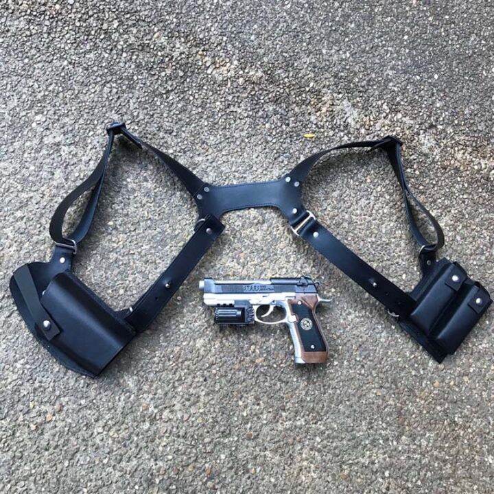 Tactical Pistol Shoulder Holster Bag Concealed Gun Carry Case Steampunk