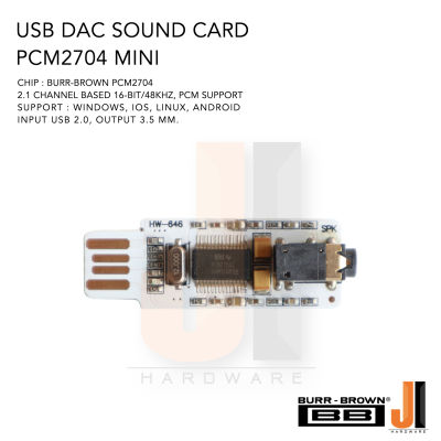 USB DAC sound card PCM2704 Mini สำหรับ PC, Tablet, Laptop, Smart Phone (Support iOS, Windows, Android) ของใหม่มีการรับประกัน