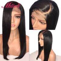 Full Lace Human Hair Wigs With Transparent Lace For Women Brazilian Straight Remy Hair Wig With Baby Hair Pre Plucked Hairline Gift ของขวัญ