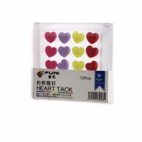 12pcs/set Love Heart Push Pins For Home School Office Notice Board Cork BoardCute Thumbtacks Tacks Decorative Pushpins Parts