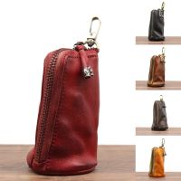 Men Key Bag Leather Buckets Key Cases Pouch Zipper Keychain Auto Car Key Case Bag Women Home Key Holder