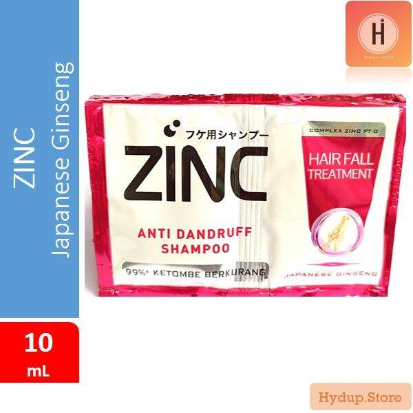 Zinc Shampoo Hair Fall Treatment Japanese Ginseng Satuan Kemasan 10 mL