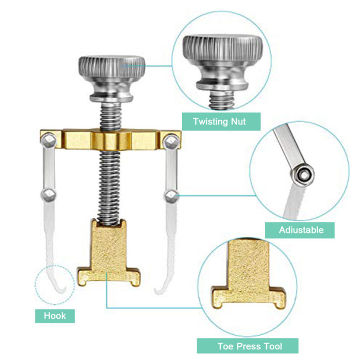 1ชิ้นนิ้วเท้าเล็บแก้ไขสำหรับการรักษาคุดเล็บเท้าเล็บกู้คืนหนีบสแตนเลส-paronychia-ยกเท้าดูแลเครื่องมือ