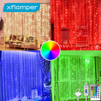 3M Window Garland Curtain String Light 300 LED RGB Fairy Lights 16 Color 4 Modes Light with Remote for Holiday Decor