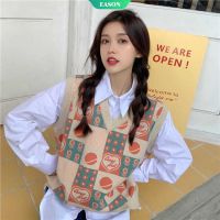 2022 Autumn and Winter Outside the New Loose College Style Pink Sweet Simple Asymmetrical Student Cute Jk Sweater Vest Women