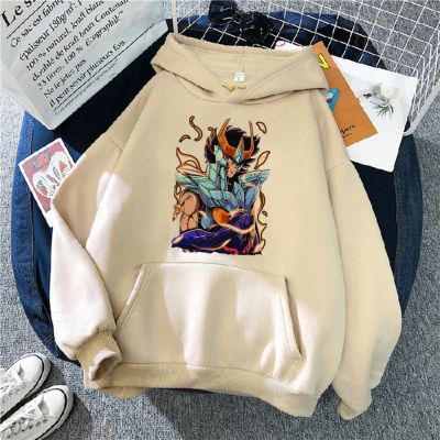 Saint Seiya Hoodies ผู้หญิงเหงื่อ Y2k Y2k ที่สวยงามมีฮู้ด Kawaii Hoodies หญิงเสื้อสเวตเตอร์แขนยาว