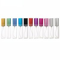 10/20/50PCS 10ML Portable Clear Glass Spray Bottle DIY Perfume Atomizer with Aluminum Cap Mini Sample Vials Thin Glass Bottles Travel Size Bottles Con