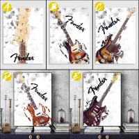 Stratocaster Guitar Fender Bass Poster Decorative Picture Modern Wall Art Paintings Home Decor No Frame