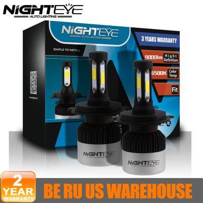 NIGHTEYE H4 LED Car Headlights Bulbs H7 H11 H8 H9 9005 HB3 9006 Hb4 H3 H1 Auto Headlamp Super Bright 72W 9000LM 6500K Car Lights Bulbs  LEDs  HIDs