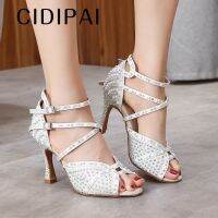 hot【DT】 CIDIPAI Shoes Rhinestones Soft Bottom Latin Woman Dancing Ladies Wedding