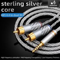 hifi audio cable 4.4mm JACK balanced interface 4.4 to 2 rca signal cable AUX line Headphone Amplifier cable 4.4mm plug to 2 RCA