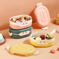 ☍❏❍ Cartoon Lunch Box For Kids School Children Plastic Bento Box Food Container Microwave Oven Bpa Free